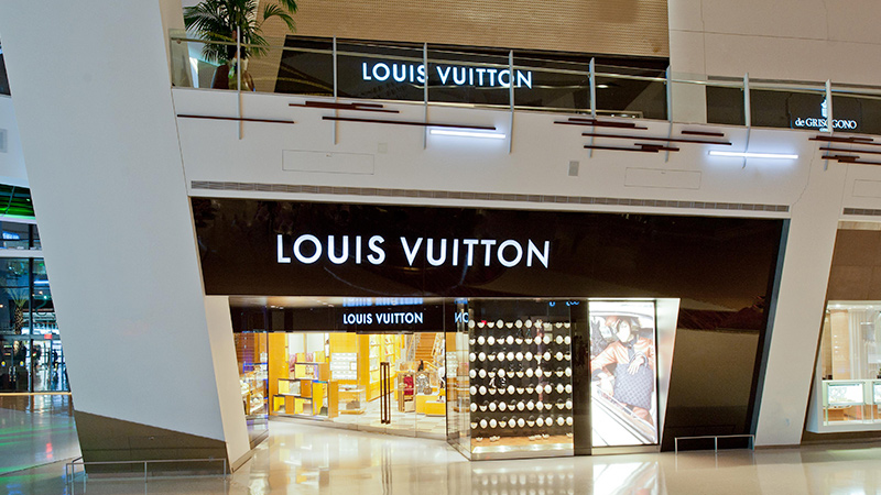 Louis Vuitton at The Shops at Crystals Stock Photo - Alamy