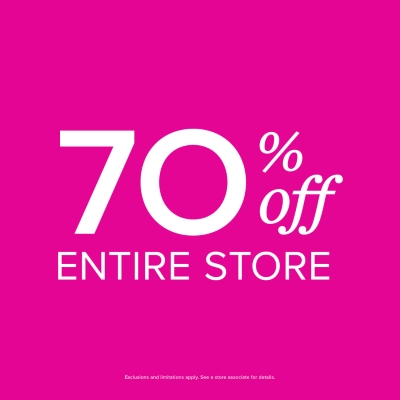 Enjoy 70% off Entire Store! at Arundel Mills® - A Shopping Center in Hanover,  MD - A Simon Property