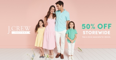 50-60% Off Storewide at  Factory! at Leesburg Premium Outlets® - A  Shopping Center in Leesburg, VA - A Simon Property