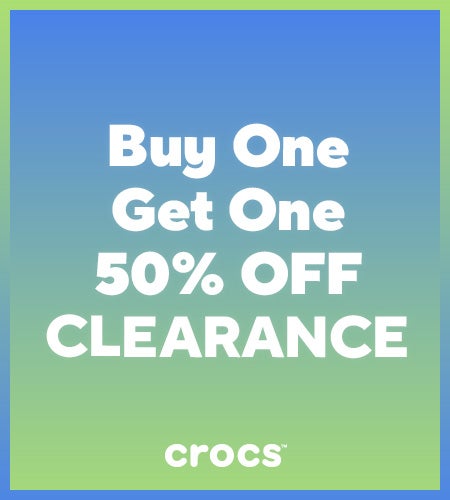 crocs buy one get one half off