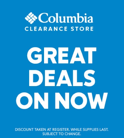 Visit Our Clearance Store! from Columbia Factory Store at Denver Premium  Outlets® - A Shopping Center in Thornton, CO - A Simon Property