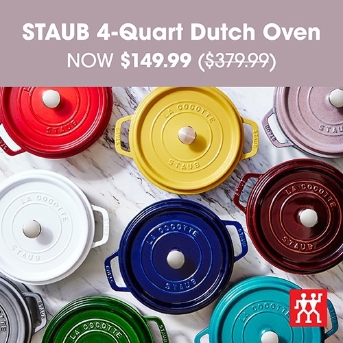 STAUB 4-Quart Dutch Oven Now $149.99 from Zwilling J.A. Henckels