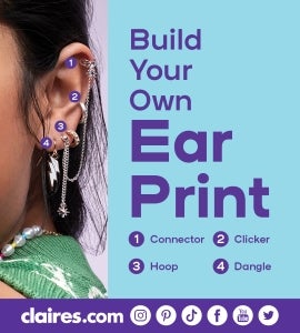 New piercings available at Claire's