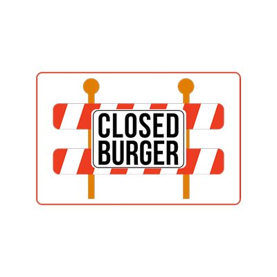 Closed Burger at Dover Mall A Shopping Center in Dover DE A